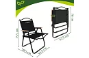 Kerti összecsukható szék fekete – teherbírás 120 kg