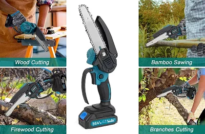 DS36 akkumulátoros láncfűrész + 2 akkumulátor + 2 lánc