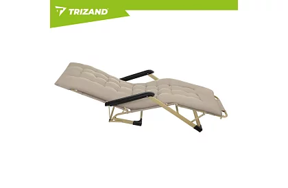 Összecsukható kertiszék 3 az 1-ben párnával - bézs