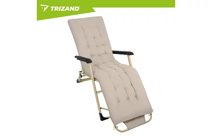 Összecsukható kertiszék 3 az 1-ben párnával - bézs