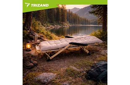 Összecsukható kertiszék 3 az 1-ben párnával - bézs