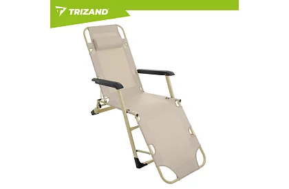 Összecsukható kertiszék 3 az 1-ben párnával - bézs