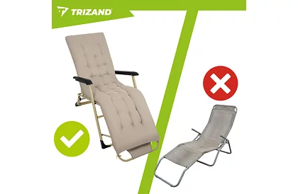 Összecsukható kertiszék 3 az 1-ben párnával - bézs