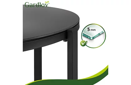 Kerti bútor MORENO – asztal + 2 szék + kanapé