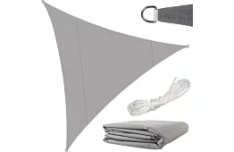 Árnyékoló napernyő háromszög 4 × 4 × 4 m – szürke