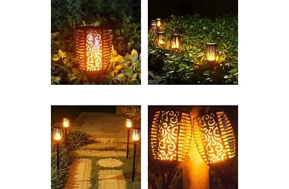 Kerti lámpa – napeneres fáklya lángoló tűz hatással