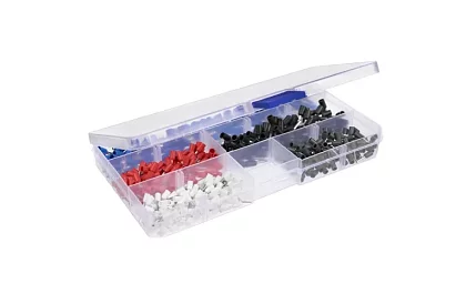 Krimpáló fogó hüvelyekhez 0,25–10 mm2 + 500 db hüvely