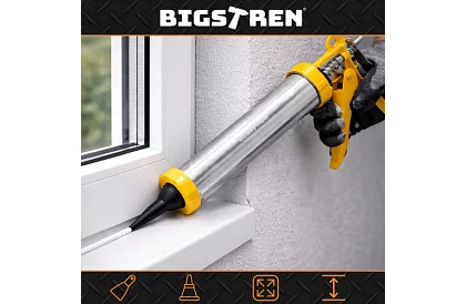 Tömítőpisztoly 600 ml + 5 fúvóka + 5 spatula