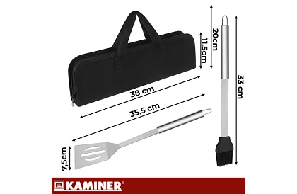 Grillező szerszámok rozsdamentes acélból - 5 darabos készlet