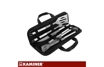 Grillező szerszámok rozsdamentes acélból - 5 darabos készlet