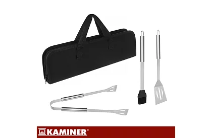 Grillező szerszámok rozsdamentes acélból - 3 részes készlet