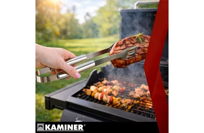 Grillező szerszámok rozsdamentes acélból - 3 részes készlet