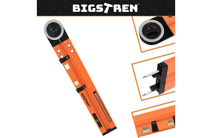 Állítható asztalos szögmérő vízmértékkel