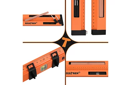 Állítható asztalos szögmérő vízmértékkel