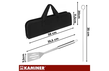 Grillező szerszámok rozsdamentes acélból - 9 részes készlet