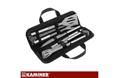 Grillező szerszámok rozsdamentes acélból - 9 részes készlet