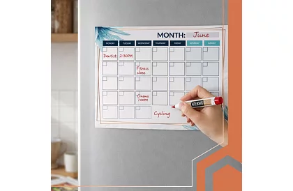 Mágneses hűtőtervező 30 × 40 cm