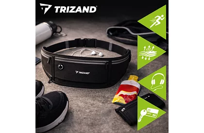 Futó sport derékszíj TRIZAND – fekete