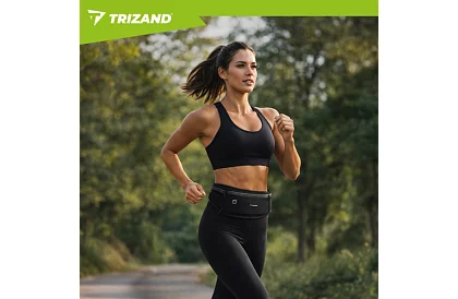 Futó sport derékszíj TRIZAND – fekete