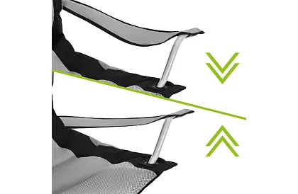 Összecsukható horgászszék karfával - szürke-fekete