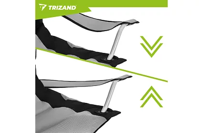 Összecsukható horgászszék karfával - szürke-fekete