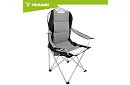 Összecsukható horgászszék karfával - szürke-fekete