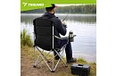 Összecsukható horgászszék karfával - szürke-fekete