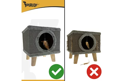 Kisállat kaparó és fekhely 38 × 32 × 32 cm