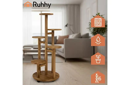 Elegáns fa virágtartó 86 × 33 cm