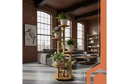 Elegáns fa virágtartó 86 × 33 cm