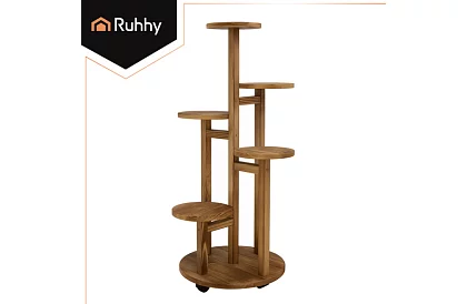 Elegáns fa virágtartó 86 × 33 cm