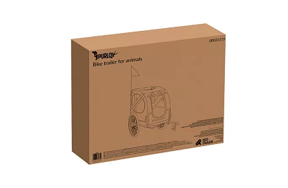 Kerékpárhoz csatlakoztatható állatszállító kocsi – 40 kg-ig