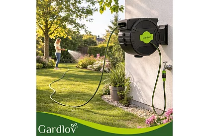 Fali falra a tömlő – automatikus dobó 20 m tömlővel