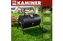 Kempinggrill faszenes fával – 2 rács, hőmérő