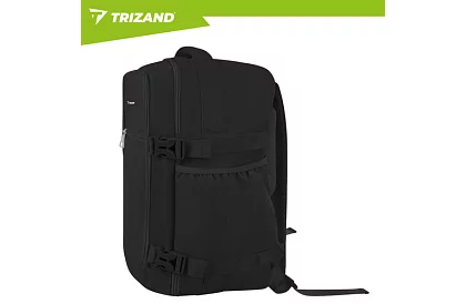 Utazási hátizsák 2 az 1-ben – kézipoggyász repülőgépre 40 × 20 × 25 cm – fekete