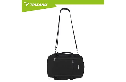 Utazási hátizsák 2 az 1-ben – kézipoggyász repülőgépre 40 × 20 × 25 cm – fekete