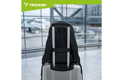 Utazási hátizsák 2 az 1-ben – kézipoggyász repülőgépre 40 × 20 × 25 cm – fekete