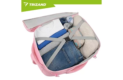 Utazási hátizsák 2 az 1-ben – kézipoggyász repülőgépre 40 × 20 × 25 cm – rózsaszín