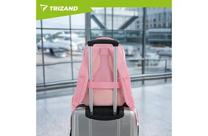 Utazási hátizsák 2 az 1-ben – kézipoggyász repülőgépre 40 × 20 × 25 cm – rózsaszín