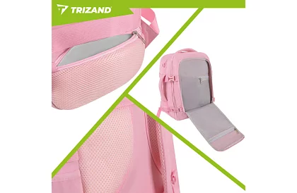 Utazási hátizsák 2 az 1-ben – kézipoggyász repülőgépre 40 × 20 × 25 cm – rózsaszín