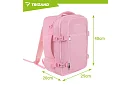 Utazási hátizsák 2 az 1-ben – kézipoggyász repülőgépre 40 × 20 × 25 cm – rózsaszín