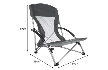 Összecsukható kemping szék – szürke