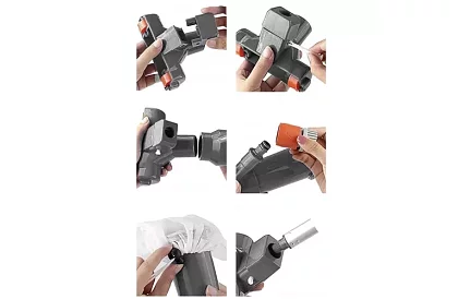 Medencetisztító készlet 2 az 1-ben – porszívó + háló