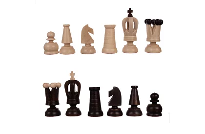 Fából készült sakk készlet – elegáns klasszikus bőröndben