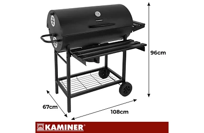 Kerti faszenes grill 108x67x96cm + tartozékok