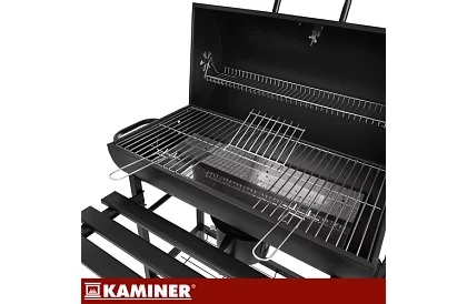 Kerti faszenes grill 108x67x96cm + tartozékok