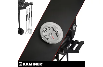 Kerti faszenes grill 108x67x96cm + tartozékok