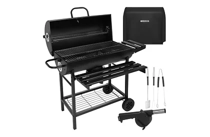 Kerti faszenes grill 108x67x96cm + tartozékok