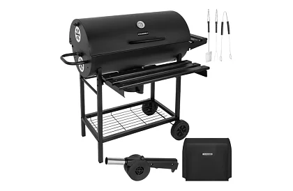 Kerti faszenes grill 108x67x96cm + tartozékok