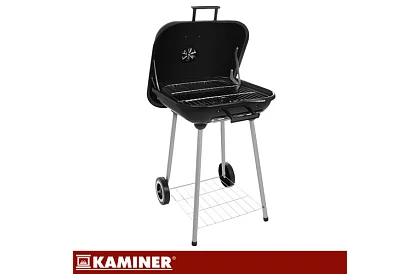 Kerti faszenes grill 53 x 77 x 46cm – hordozható kerekeken